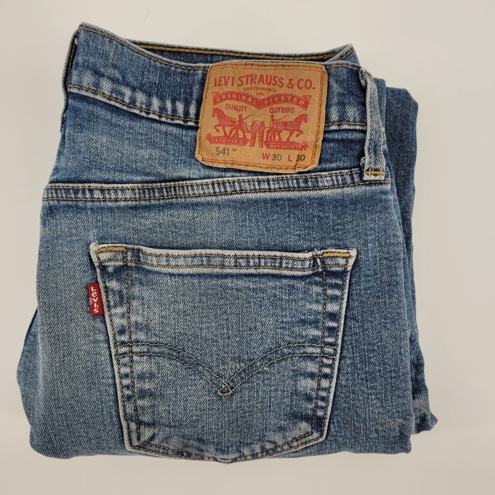 Levi's 541 Athletic Taper Jeans 30x30 Blue Denim Mens